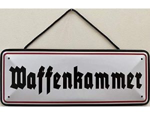 Blechschild ze sznurkiem 27 x 10 cm komora na broń - blaszana emma - image 2
