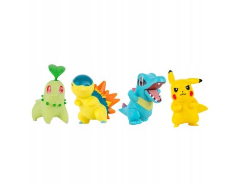 POKEMON Multipak Pikachu, Chikorita, Totodile, Cyndaquil figurki bitewne - 7