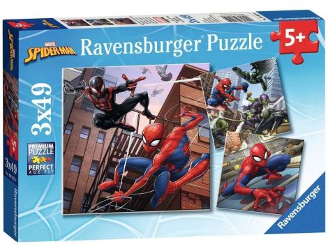 Puzzle Ravensburger Marvel 147 elementów 3x49 Spiderman w akcji - 6
