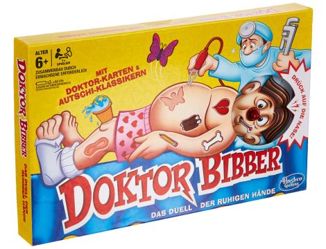 Gra zręcznościowa Doktor Bibber, Hasbro, 6+ (wersja niemiecka)