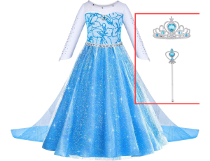 Kostium sukienka dla dziewczynki rozmiar 110 Elsa - image 2