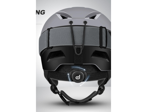 Kask narciarski z goglami rozmiar M, szary Odoland - 5