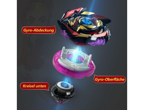 Acebwhtoy Bey Burst Turbo Blade Set Bey Metal Fusion Blade bączek bojowy - 4