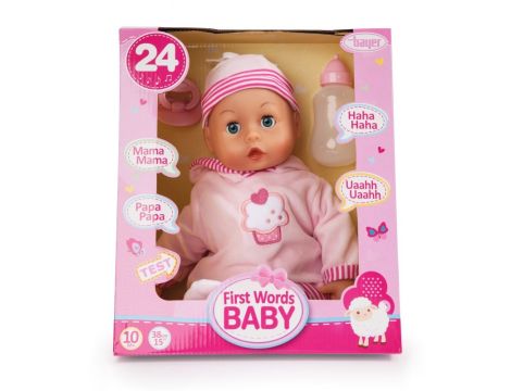 Lalka bobas 38 cm First Words Baby BAYER - 6