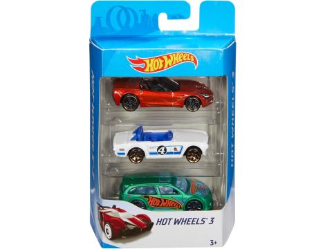 Hot Wheels Trzypak od 3 lat Samochodowy zestaw upominkowy - 6