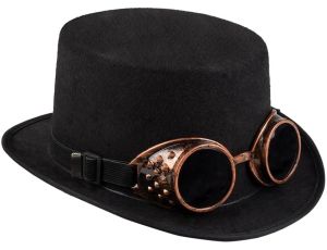 Kapelusz i okulary dla dorosłych Steampunk - image 2