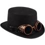 Kapelusz i okulary dla dorosłych Steampunk - 3