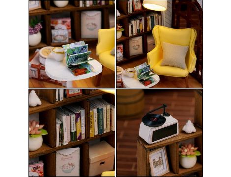 CUTEROOM Domek dla lalek miniaturowy drewniany domek dla lalek - 6