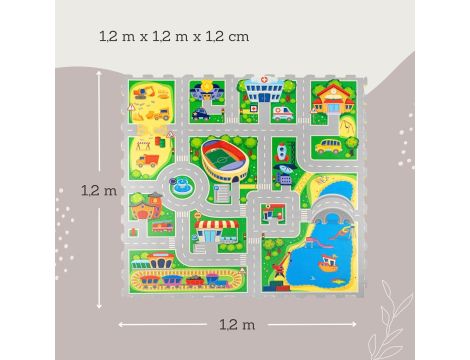 HAKUNA MATTE CITY MATA PIANKOWA PUZZLE 120X120CM - 10