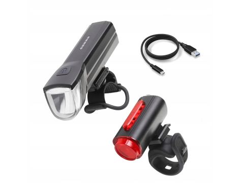 ZESTAW LAMPEK ROWEROWYCH LED Oświetlenie rowerowe FISCHER 50363 USB - 11