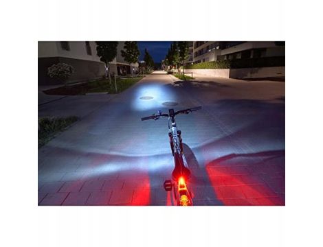 ZESTAW LAMPEK ROWEROWYCH LED Oświetlenie rowerowe FISCHER 50363 USB - 3