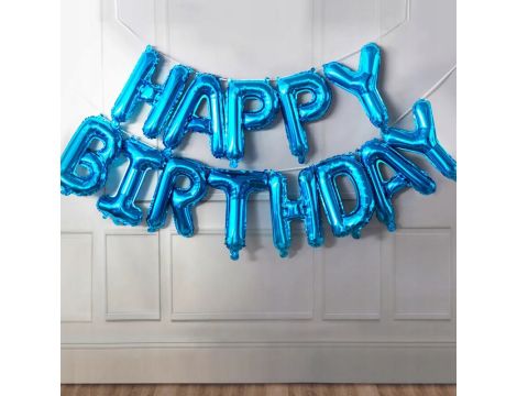 Balony litery Happy Birthday dekoracja impreza na urodziny zestaw balonów - 4