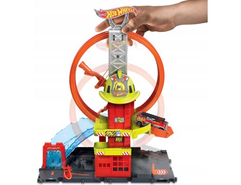 Hot Wheels City Super remiza strażacka z pętlą HKX41 - 11