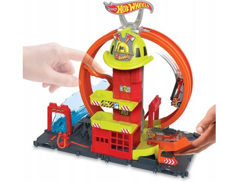 Hot Wheels City Super remiza strażacka z pętlą HKX41 - 6