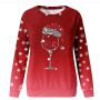 Bluza damska świąteczna rozmiar L czerwona - 5