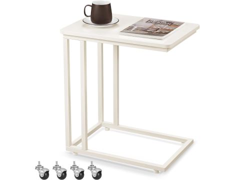 Stolik Songmics vintage prostokątny 50 x 35 x 56cm krem - 4