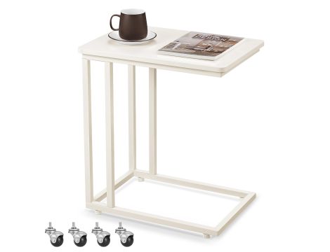 Stolik Songmics vintage prostokątny 50 x 35 x 56cm krem