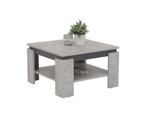Apollo Stolik kawowy materiał drewnopochodny beton/antracyt 68 x 68 x 41 cm