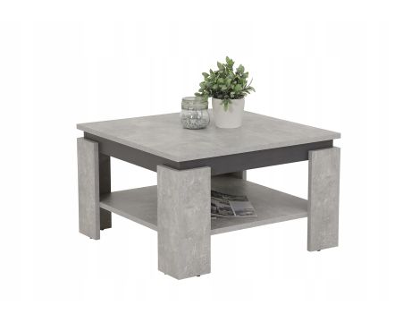 Apollo Stolik kawowy materiał drewnopochodny beton/antracyt 68 x 68 x 41 cm - 3