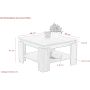 Apollo Stolik kawowy materiał drewnopochodny beton/antracyt 68 x 68 x 41 cm - 3