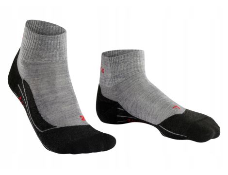 SKARPETY TREKKINGOWE MĘSKIE FALKE TK5 SHORT R. 46-48 SZARO-CZARNE - 2