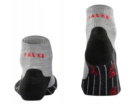 SKARPETY TREKKINGOWE MĘSKIE FALKE TK5 SHORT R. 46-48 SZARO-CZARNE - 4