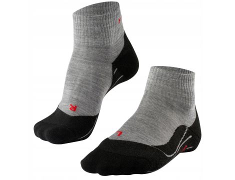 SKARPETY TREKKINGOWE MĘSKIE FALKE TK5 SHORT R. 46-48 SZARO-CZARNE - 3