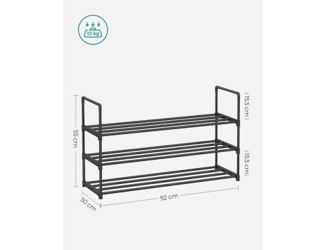 Szafka na buty Songmics 92 x 55 x 30,5 cm czarny - 6