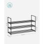 Szafka na buty Songmics 92 x 55 x 30,5 cm czarny - 7