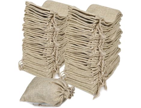 Feuerlos 50 sztuk bawełnianych woreczków ze sznurkiem 9 x 12 cm - 2