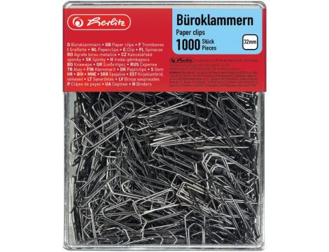 Herlitz 8859100 spinacze biurowe 32 mm ocynkowane - 3
