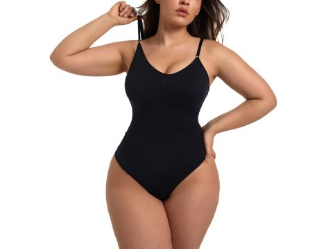 Body damskie wyszczuplające rozmiar S-M czarne - 2
